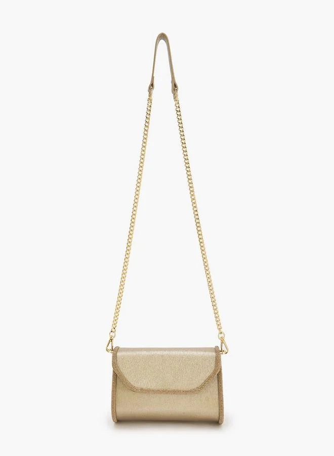 Flora Bella By Shoexpress Flora Bella Embellished Crossbody Bag With Chain Strap Ramadan Collections